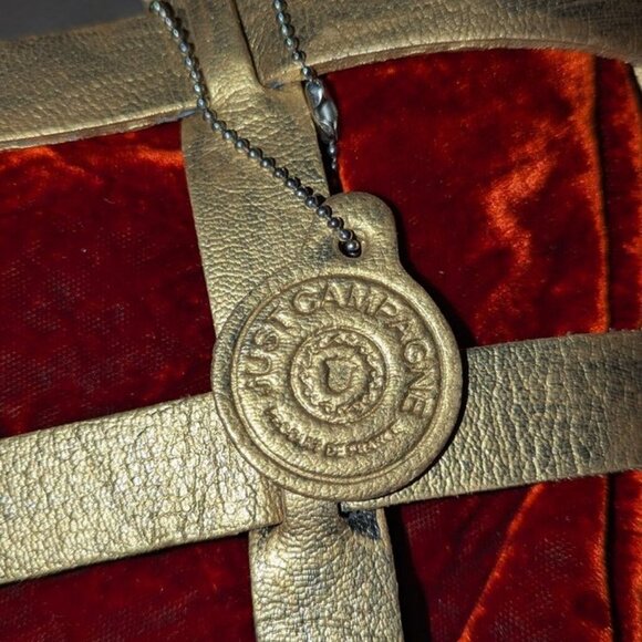 Just Campagne PANIER VALLÉE Valley Basket Velvet Handbag Purse Shoulder Bag - Picture 4 of 12